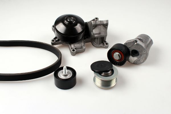 HEPU PK04211 Water Pump + V-Ribbed Belt Kit