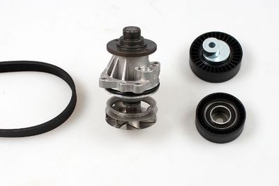 Water Pump + V-Ribbed Belt Kit HEPU PK04720