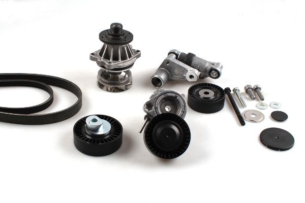HEPU PK04721 Water Pump + V-Ribbed Belt Kit