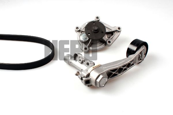 HEPU PK04950 Water Pump + V-Ribbed Belt Kit