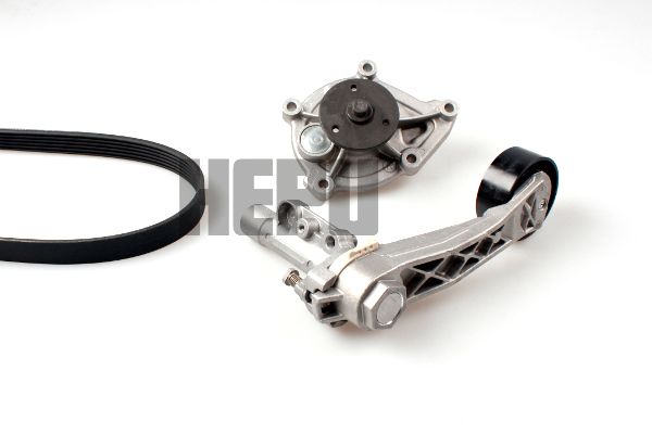 HEPU PK04951 Water Pump + V-Ribbed Belt Kit