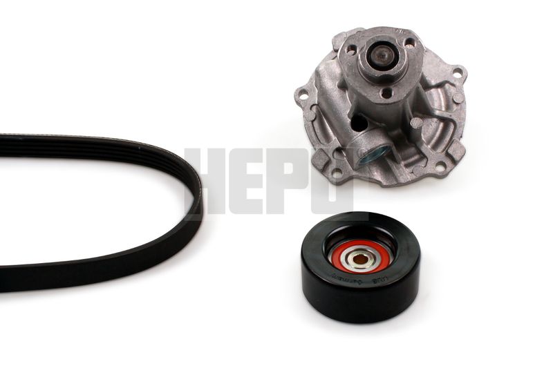 HEPU PK05422 Water Pump + V-Ribbed Belt Kit