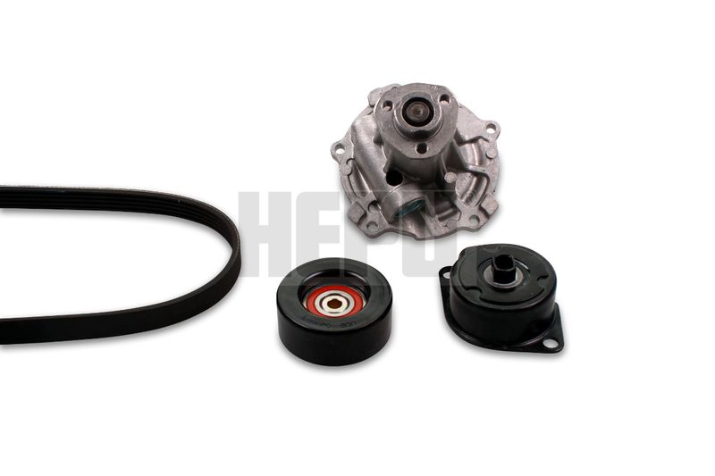 HEPU PK05424 Water Pump + V-Ribbed Belt Kit