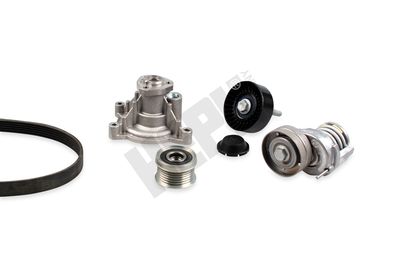 Water Pump + V-Ribbed Belt Kit HEPU PK05700