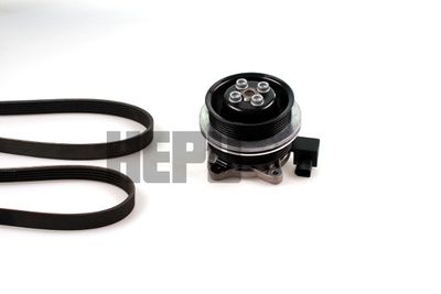 Water Pump + V-Ribbed Belt Kit HEPU PK06700