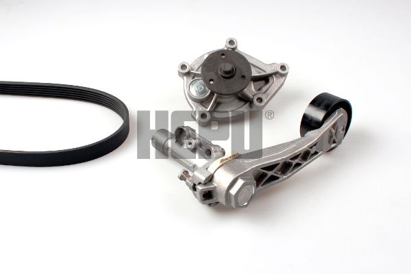 HEPU PK08100 Water Pump + V-Ribbed Belt Kit