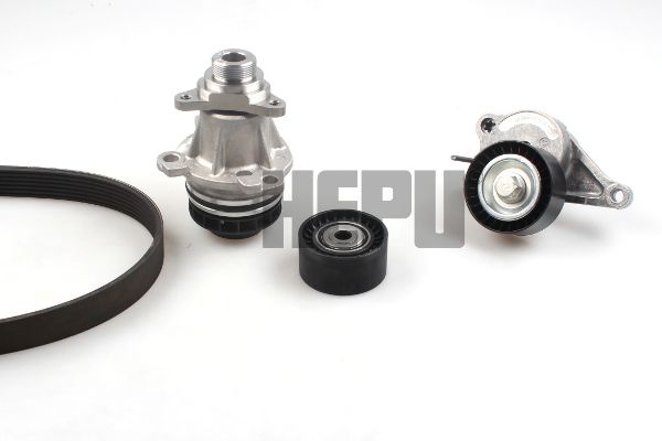 HEPU PK09071 Water Pump + V-Ribbed Belt Kit