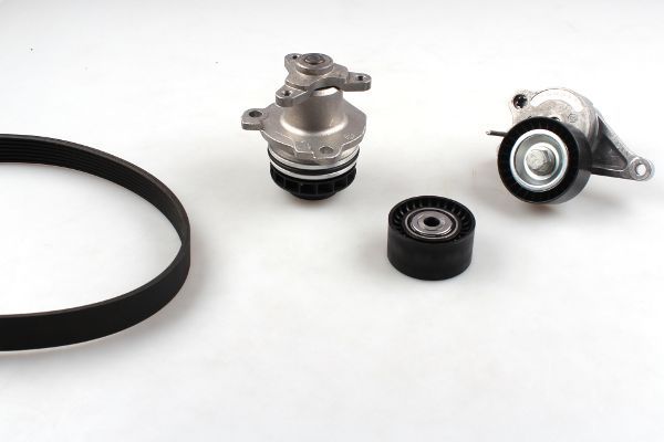 HEPU PK09640 Water Pump + V-Ribbed Belt Kit
