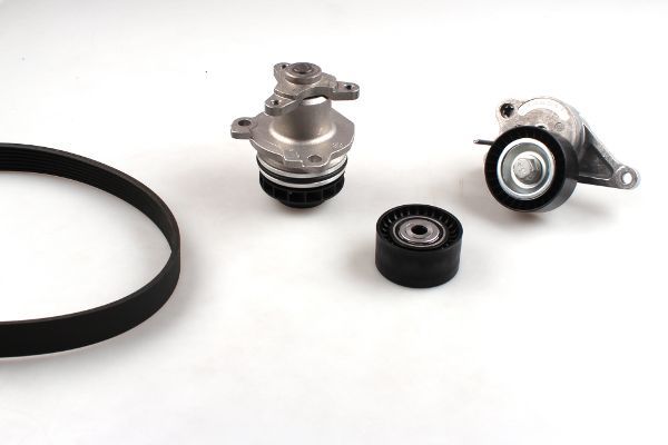 HEPU PK09641 Water Pump + V-Ribbed Belt Kit