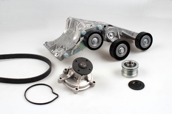 HEPU PK15390 Water Pump + V-Ribbed Belt Kit