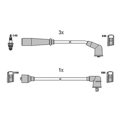 Ignition Cable Kit ASTEMO-HITACHI 134120