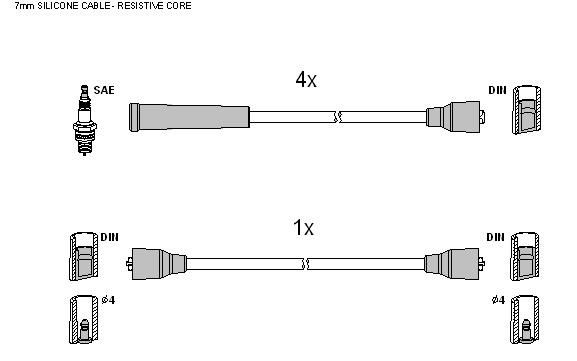 HITACHI 134304 Ignition Cable Kit
