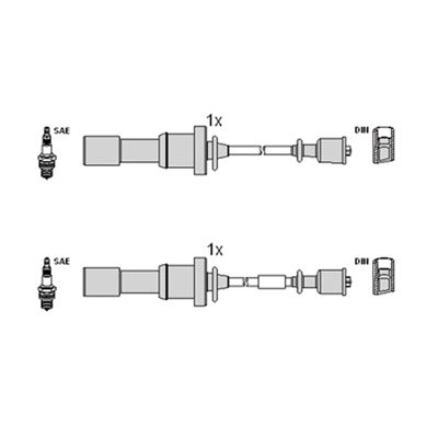 Ignition Cable Kit HITACHI 134376