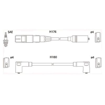 Ignition Cable Kit ASTEMO-HITACHI 134766