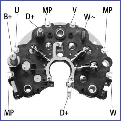Rectifier, alternator ASTEMO-HITACHI 139450