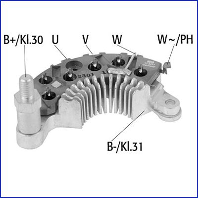 ASTEMO-HITACHI 139571 Rectifier, alternator
