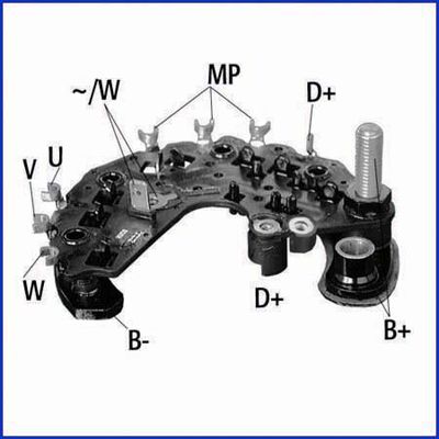 Rectifier, alternator ASTEMO-HITACHI 139696