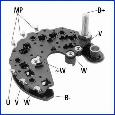 Rectifier, alternator ASTEMO-HITACHI 139723