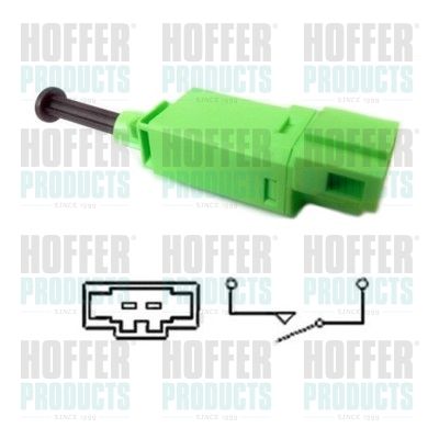 Switch, clutch control (cruise control) HOFFER 3500062