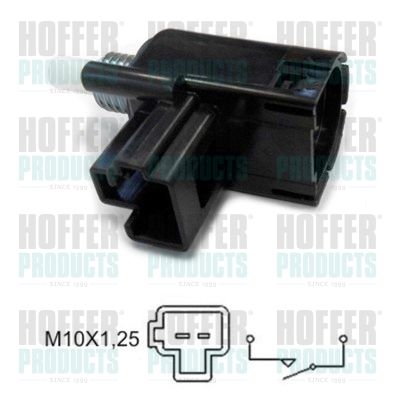 Switch, clutch control (cruise control) HOFFER 3500103