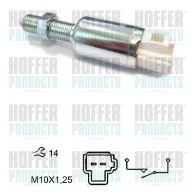 Switch, clutch control (cruise control) HOFFER 3500105