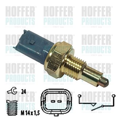 Switch, reverse light HOFFER 3600012