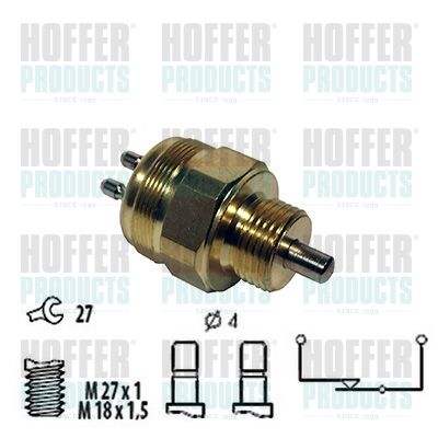 Switch, reverse light HOFFER 3600020