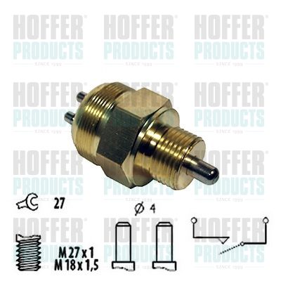 Switch, reverse light HOFFER 3600028