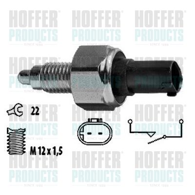 Switch, reverse light HOFFER 3600051