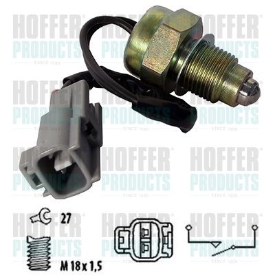Switch, reverse light HOFFER 3600058