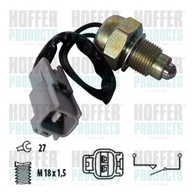 HOFFER 3600059 Switch, reverse light