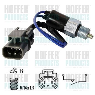 Switch, reverse light HOFFER 3600076