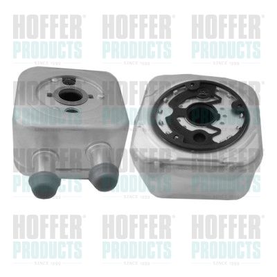 Oil Cooler, engine oil HOFFER 8095016