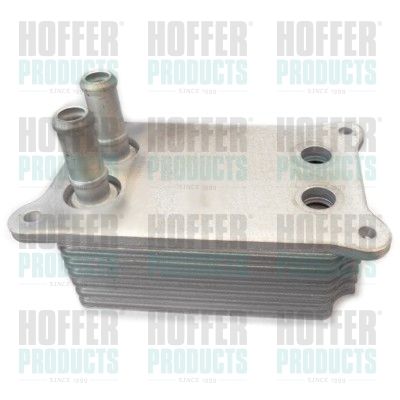 Oil Cooler, engine oil HOFFER 8095040