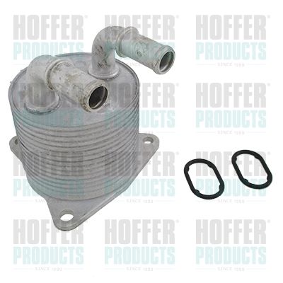 Oil Cooler, engine oil HOFFER 8095289