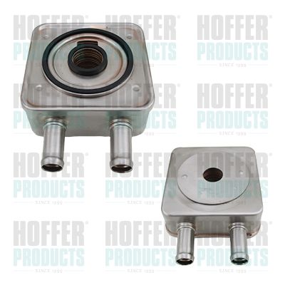 Oil Cooler, engine oil HOFFER 8095290