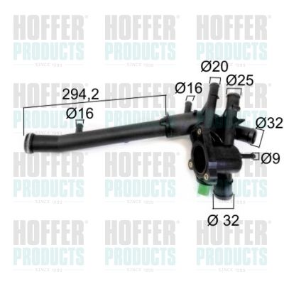 Thermostat, coolant HOFFER 8192801