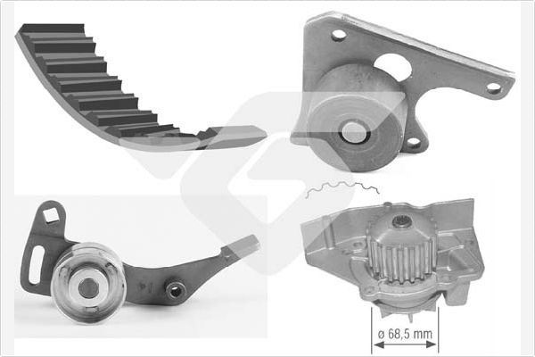HUTCHINSON KH 01WP12 Water Pump & Timing Belt Kit