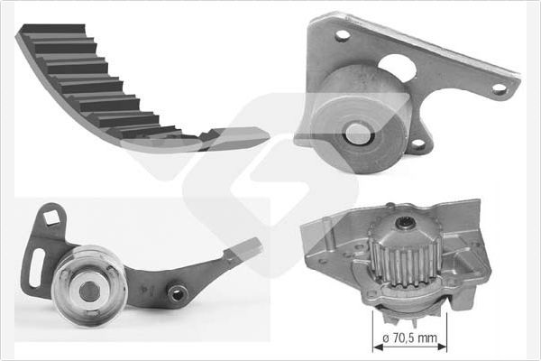 HUTCHINSON KH 01WP30 Water Pump & Timing Belt Kit