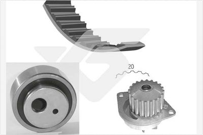 Water Pump & Timing Belt Kit HUTCHINSON KH 02WP17