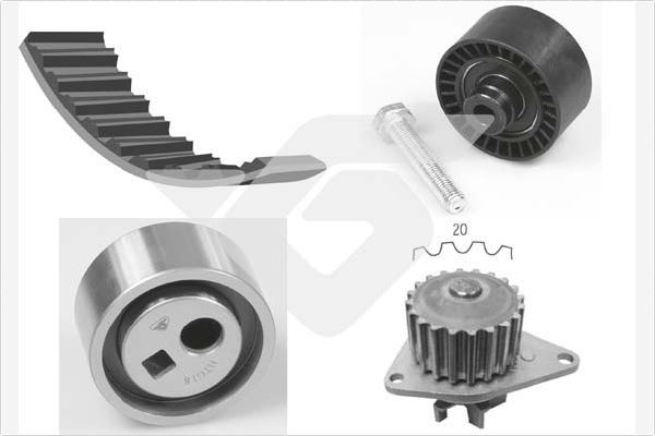 HUTCHINSON KH 04WP05 Water Pump & Timing Belt Kit