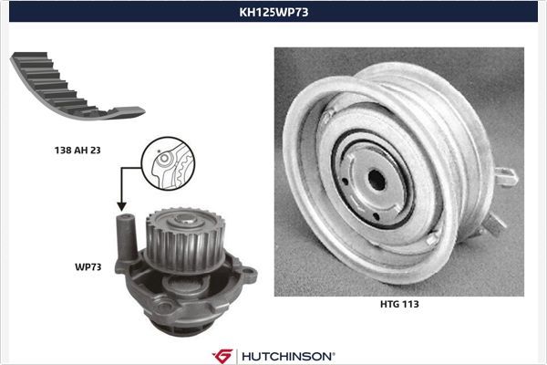 HUTCHINSON KH 125WP73 Water Pump & Timing Belt Kit