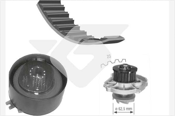 HUTCHINSON KH 139WP46 Water Pump & Timing Belt Kit