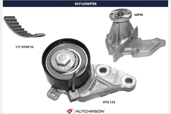 HUTCHINSON KH 140WP99 Water Pump & Timing Belt Kit