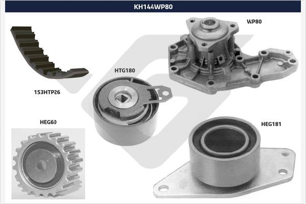HUTCHINSON KH 144WP80 Water Pump & Timing Belt Kit