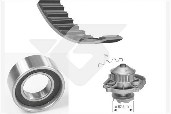 HUTCHINSON KH 146WP40 Water Pump & Timing Belt Kit