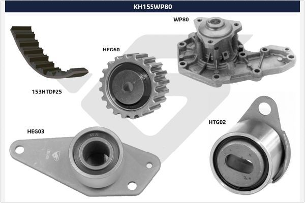 HUTCHINSON KH 155WP80 Water Pump & Timing Belt Kit