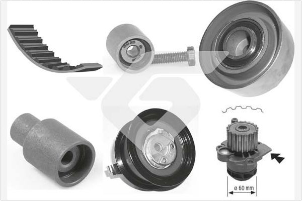 HUTCHINSON KH 160WP58 Water Pump & Timing Belt Kit