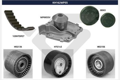 Water Pump & Timing Belt Kit HUTCHINSON KH 162WP55