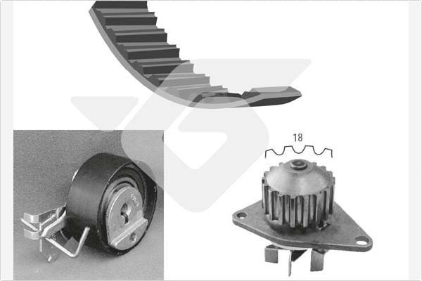 HUTCHINSON KH 171WP48 Water Pump & Timing Belt Kit